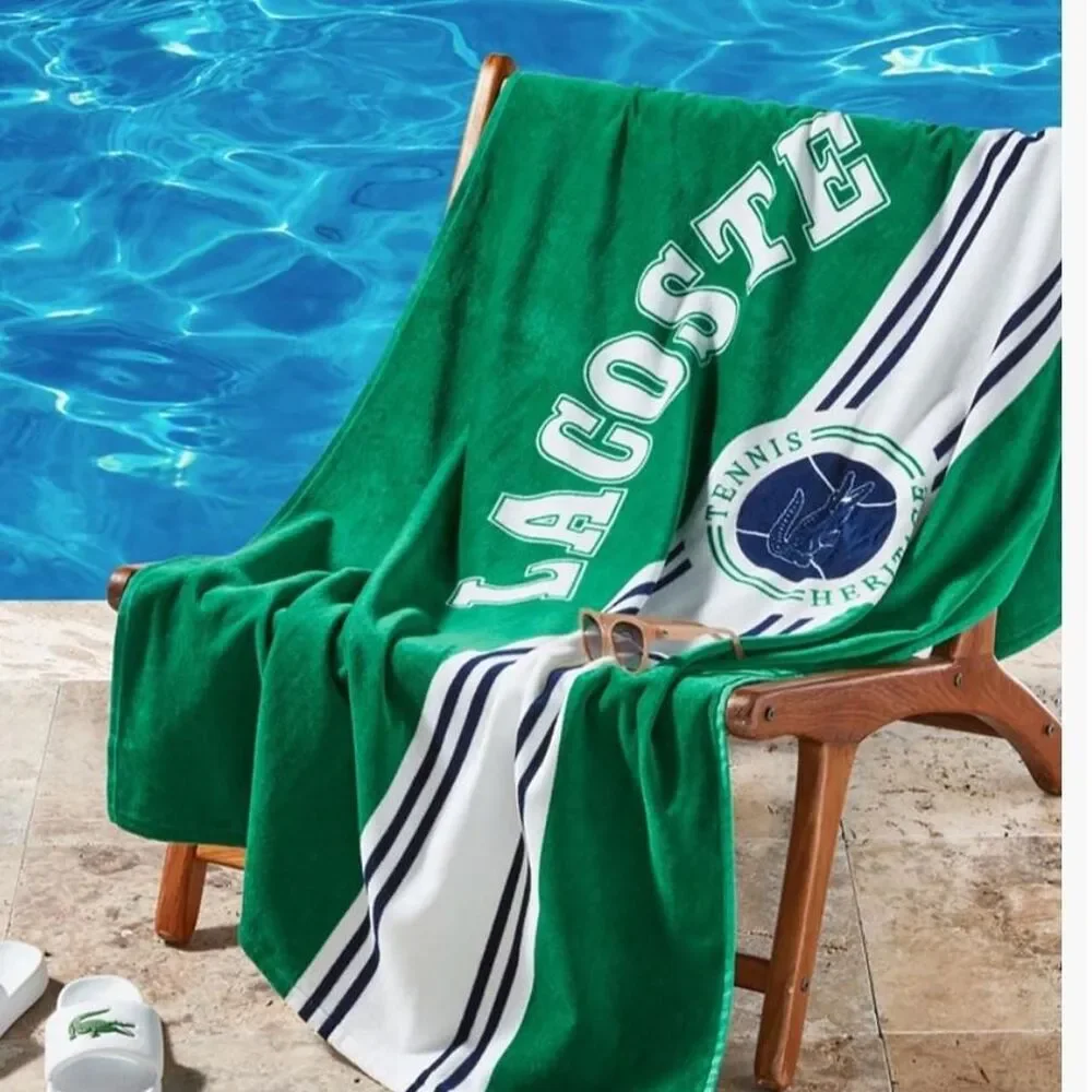 Lacoste Green Heritage Beach Towel